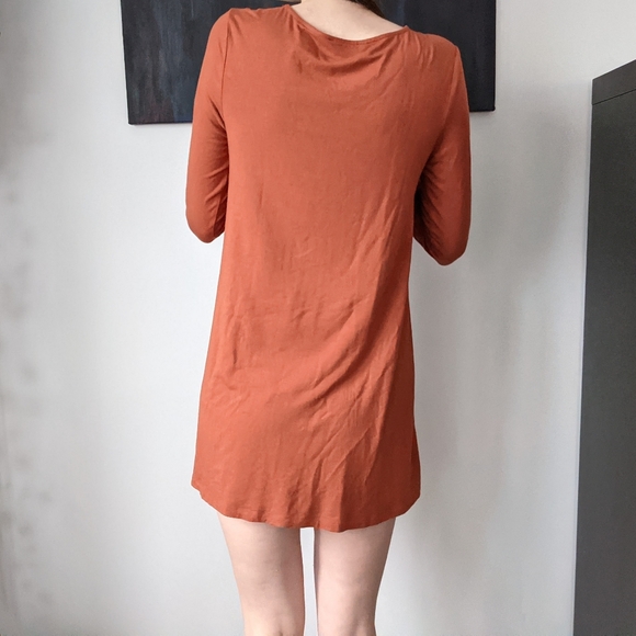 Forever 21 Burnt Orange Lace Up Dress - Picture 3 of 3